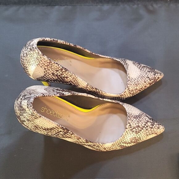 BRAND NEW SHOEDAZZLE ANIMAL PRINT POINTED TOE SLIP-ON HIGH HEEL PUMP - Picture 5 of 14